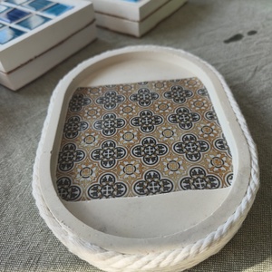 Tavita de ceramica cu insert gresie pentru bucatarie. Suport diverse - casă & stil de viață - accesorii de baie - suport organizator de baie - Artynos.ro