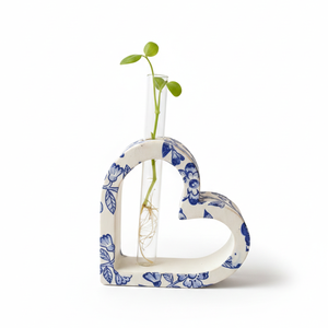 Vaza hidroponica in forma inimioara, ceramica, Casa & Stil de viata, Decoratiuni de casa, Accesorii florale, Vaze, Arta de hartie, Ceramica, ARTYNOS