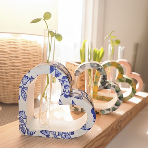 Vaza hidroponica in forma inimioara, ceramica - casă & stil de viață - decorațiuni de casă - accesorii florale - vaze - Artynos.ro