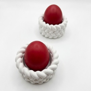 2 suporturi individuale de oua/lumanari pastila, Decor de sarbatori, Decoratiuni de Paste, Alte creatii de Paste, Ceramica, 2 suporturi individuale de oua/lumanari pastila din ceramica, ideale pentru servit sau pentru a dec..., ARTYNOS