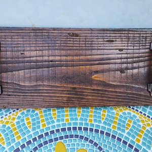 Tava decorativă de lemn cu mânere de alamă - casă & stil de viață - decorațiuni de casă - decorațiuni de masă și rafturi - decorațiuni de masă - Artynos.ro