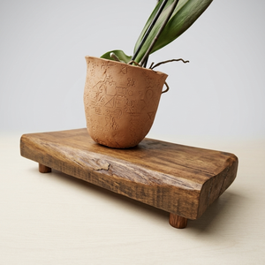 Suport din lemn masiv pentru plante/lumanari decor pentru masa, Casa & Stil de viata, Decoratiuni de casa, Decoratiuni de masa si rafturi, Decoratiuni de masa, Prelucrarea lemnului, Acest suport din lemn masiv ofera o eleganta rustica, evidentiind frumusetea naturala a fibrei si f..., ARTYNOS