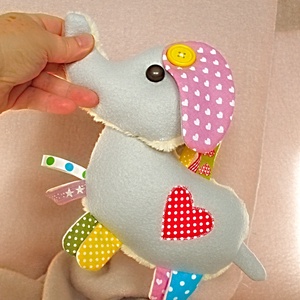 Set de 3 jucarii pufoase  pentru bebe,cadou pentru botez, jucarie pentru carucior. - jucării și echipamente pentru copii - plușuri - elefant de pluș - Artynos.ro