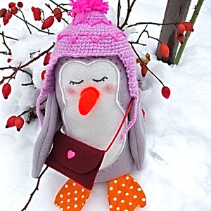 Familie de pinguini iubitori de natura si zapada, jucarii de plush pentru copii de 6 luni sau mai mari. - jucării și echipamente pentru copii - plușuri - broască de pluș - Artynos.ro