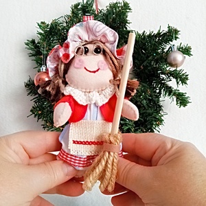Set de 2 Păpuși Decorative , Ornament pentru Pomul de Crăciun , Aranjament de Sărbători. - accesorii de crăciun - decorațiuni de crăciun de casă - decorațiuni pentru pomul de crăciun - Artynos.ro