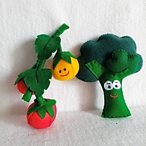 Set de 5 legume moi ,jucarii pentru educatie creativa Waldorf . - jucării și echipamente pentru copii - jocuri de gândire - curcubeu montessori, jocuri waldorf - Artynos.ro