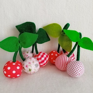 Set de 4 perechi de cirese decorative ,ghirlanda de primavara. - jucării și echipamente pentru copii - jocuri de gândire - curcubeu montessori, jocuri waldorf - Artynos.ro