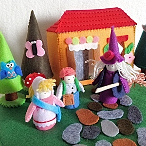 Hansel si Gretel � Set de joaca din lemn pentru prescolari . - Artynos.ro