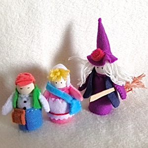 Hansel și Gretel � Set de joacă din lemn pentru preșcolari . - jucării și echipamente pentru copii - jocuri de gândire - curcubeu montessori, jocuri waldorf - Artynos.ro