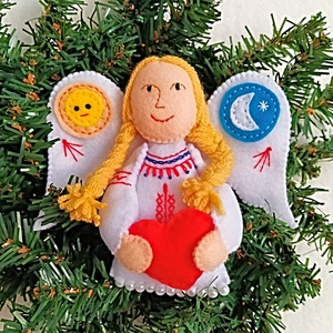 Ingerul Casei ,Ornament din Fetru pentru Craciun. - Artynos.ro