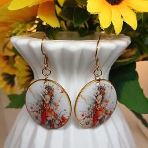 Cercei handmade zana, Bijuterii, Cercei, Cercei din rasina, Confectionarea bijuteriilor, Adauga o pata de culoare si delicatete tinutei tale cu acesti cercei unici, realizati manual din ra..., ARTYNOS