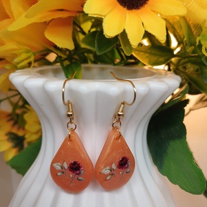 Cercei handmade floare - Artynos.ro