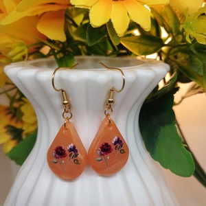 Cercei handmade floare - Artynos.ro
