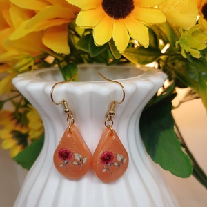 Cercei handmade floare - Artynos.ro