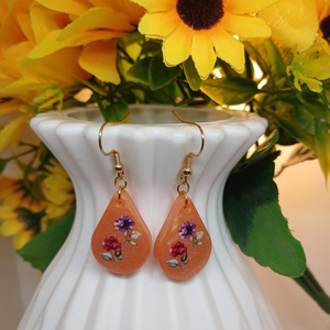 Cercei handmade floare - Artynos.ro