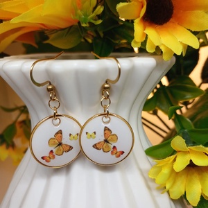 Cercei handmade fluturi - Artynos.ro