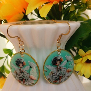 Cercei handmade zana, Bijuterii, Cercei, Cercei din rasina, Confectionarea bijuteriilor, Adauga o pata de culoare si delicatete tinutei tale cu acesti cercei unici, realizati manual din ra..., ARTYNOS