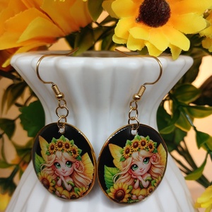 Cercei handmade zana floarea soarelui - Artynos.ro
