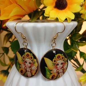 Cercei handmade zana floarea soarelui - Artynos.ro