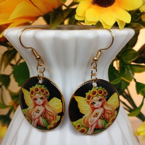 Cercei handmade zana floarea soarelui - Artynos.ro
