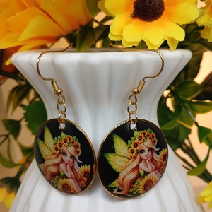 Cercei handmade zana floarea soarelui - Artynos.ro