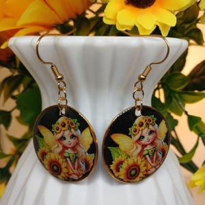 Cercei handmade zana floarea soarelui - Artynos.ro