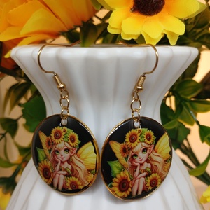 Cercei handmade zana floarea soarelui - Artynos.ro