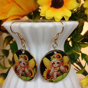 Cercei handmade zana floarea soarelui - Artynos.ro