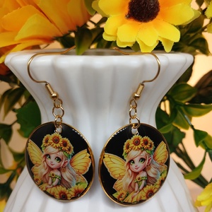 Cercei handmade zana floarea soarelui - Artynos.ro