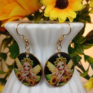 Cercei handmade zana floarea soarelui - Artynos.ro