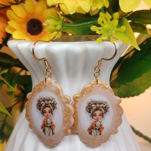 Cercei handmade Pretty Lady, Bijuterii, Cercei, Cercei din rasina, , ARTYNOS