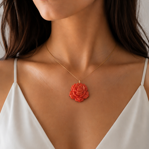 Colier Red Rose  - Artynos.ro