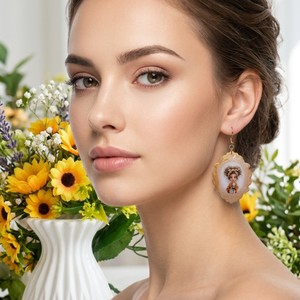 Cercei handmade Pretty Lady - bijuterii - cercei - cercei din rășină - Artynos.ro