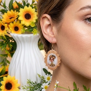 Cercei handmade Pretty Lady - bijuterii - cercei - cercei din rășină - Artynos.ro