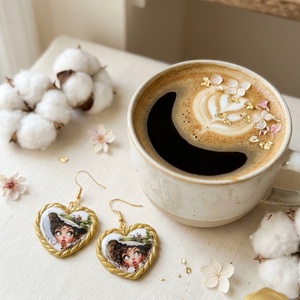 Cercei Hearts - bijuterii - cercei - cercei din rășină - Artynos.ro