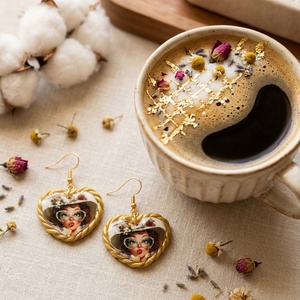 Cercei Hearts - bijuterii - cercei - cercei din rășină - Artynos.ro