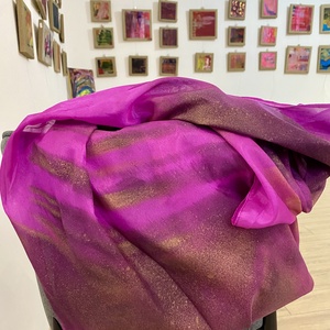 Esarfa matase naturala, pictat, unicat - îmbrăcăminte și modă - eșarfe, pălării, fularuri - eșarfe - Artynos.ro