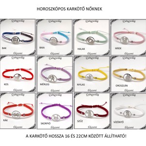 Bijuterii-brățări: Brățară Makramé SK-M 41 din oțel inoxidabil, horoscop, în mai multe culori -  - Artynos.ro
