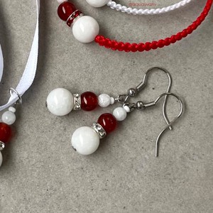 Cercei Santa Claus safir mineral, Craciun, Imbracaminte de Craciun, , ARTYNOS