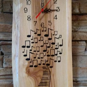Craft ceas de perete decorat cu motiv de pian -  - Artynos.ro