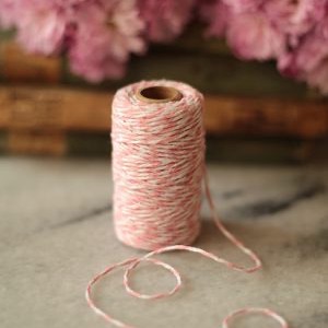 Sfoară pentru brutari din bumbac roz și alb - 45 m -  - Artynos.ro