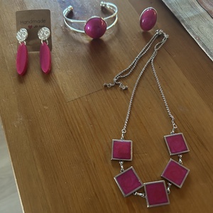 Set bijuterii handmade unicat din rasina colier + cercei+inel+bratara, Bijuterii, Seturi de bijuterii, Confectionarea bijuteriilor, ARTYNOS