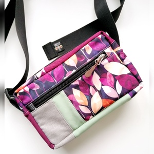Geantă LIBELULA cross body - puzzle bordeaux - Artynos.ro