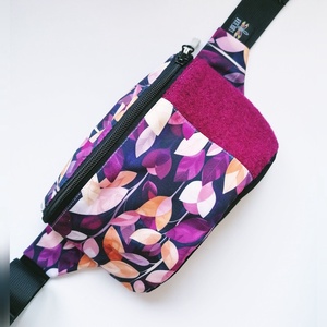 Precomanda - Borseta clasica LIBELULA - lana si frunze bordeaux - Artynos.ro