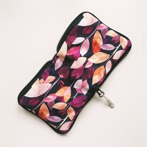 Precomandă - Portofel pătrat LIBELULA - frunze bordeaux - genți și portofele - portofele, huse, suporturi - Artynos.ro