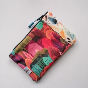 Portfard mic LIBELULA - culori de toamna, Genti si portofele, Genti cosmetice, Cusatura, ARTYNOS