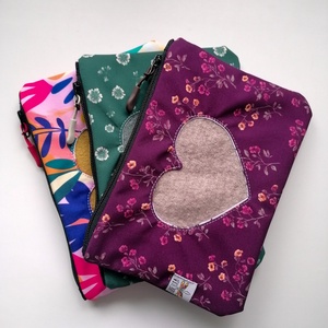 Portfard cu inimă LIBELULA - crenguțe - genți și portofele - genți cosmetice - Artynos.ro