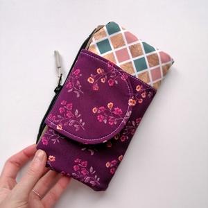 Portofel mare LIBELULA - crengute bordeaux, Genti si portofele, Portofele, huse, suporturi, Portofele, Portofele dama, Cusatura, ARTYNOS