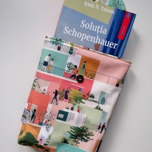 Husă carte LIBELULA - la bloc - cărți și creații cu tematică muzicală, cadouri - husă de carte - Artynos.ro