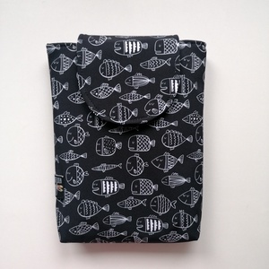 Husă carte LIBELULA - pești - cărți și creații cu tematică muzicală, cadouri - husă de carte - Artynos.ro